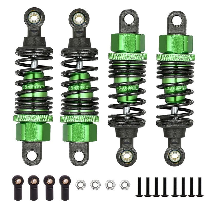 UURCSKY Aluminum Oil Filled RC Shocks Absorbers Damper for Tamiya TT01 Mf-01x 1/10 RC Car Upgrade Parts 4 pcs/set(Green) - Image 1